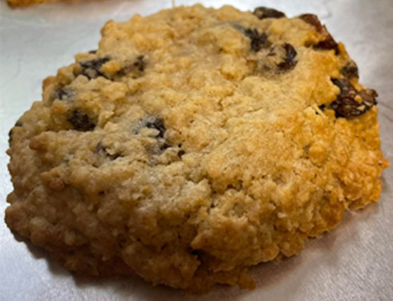 closeup photo of oatmeal raisin cookie