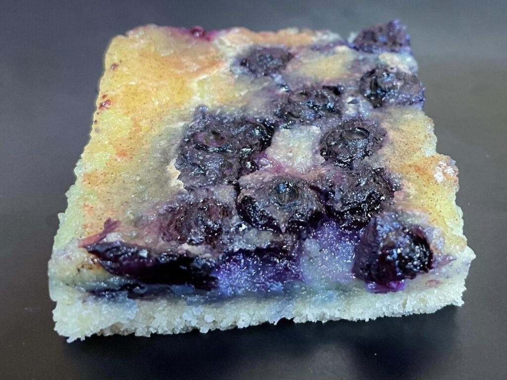 picture of gluten-free blueberry kuchen