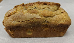 loaf of gluten-free banana chocolate chip bread