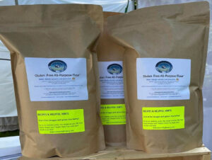 photo of three packages of Due North gluten-free flour
